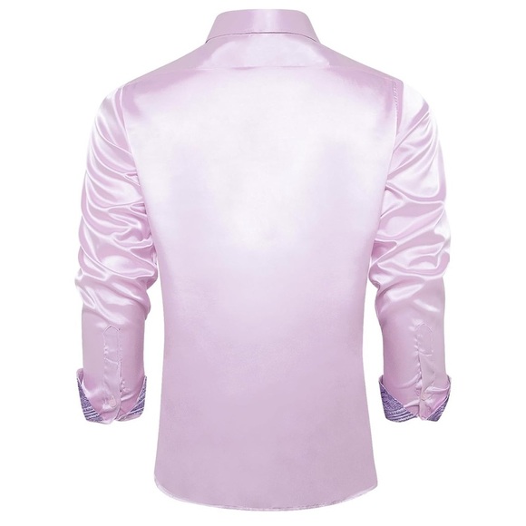 Lavender Men's Dress Shirt with Tie - Picture 3 of 11